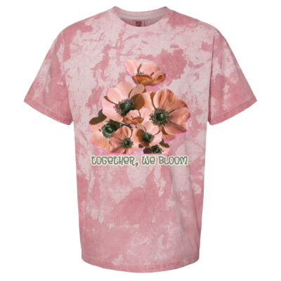 Together, We Bloom – Poppy Flower Apparel  - Heavyweight Color Blast Adult Short Sleeve T-Shirt Thumbnail