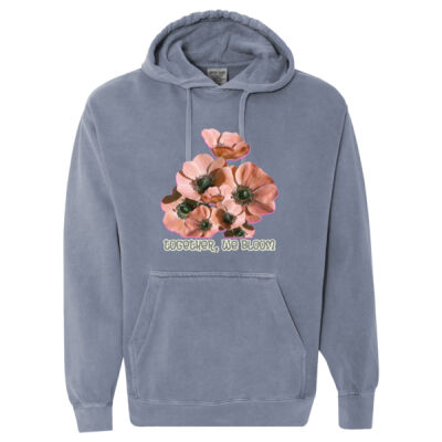 Together, We Bloom – Poppy Flower Apparel  -  Adult Pullover Hoodie Thumbnail