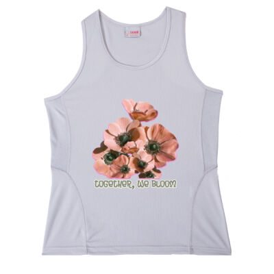 Together, We Bloom – Poppy Flower Apparel  - Prize Ladies Singlet Thumbnail