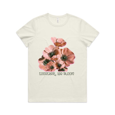 Together, We Bloom – Poppy Flower Apparel  - Wo's Maple Active Blend Tee Thumbnail