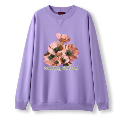 Together, We Bloom – Poppy Flower Apparel  - Adult Poly Cotton Fleece Sloppy Joe Thumbnail