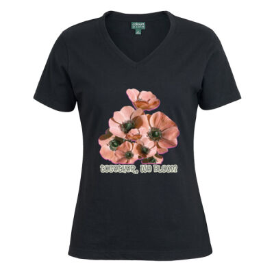 Together, We Bloom – Poppy Flower Apparel  - C Of C Ladies V Neck Tee Thumbnail