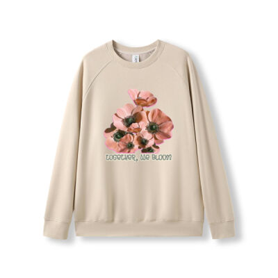 Together, We Bloom – Poppy Flower Apparel  - Adults Cotton Care Sweatshirt Thumbnail