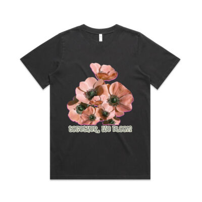 Together, We Bloom – Poppy Flower Apparel  - Wo's Heavy Faded Tee Thumbnail