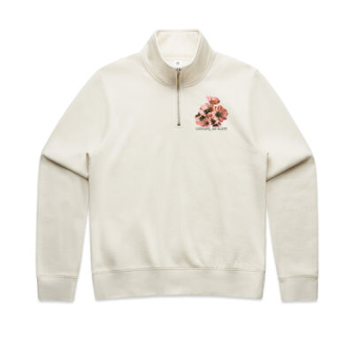 Together, We Bloom – Poppy Flower Apparel  - Wo's Stencil Half Zip Thumbnail