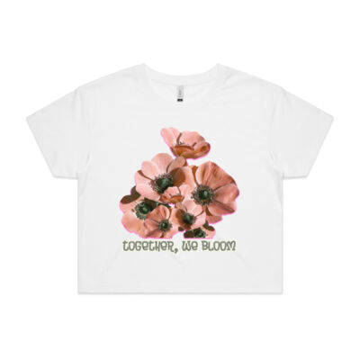 Together, We Bloom – Poppy Flower Apparel  -  Crop Tee Thumbnail