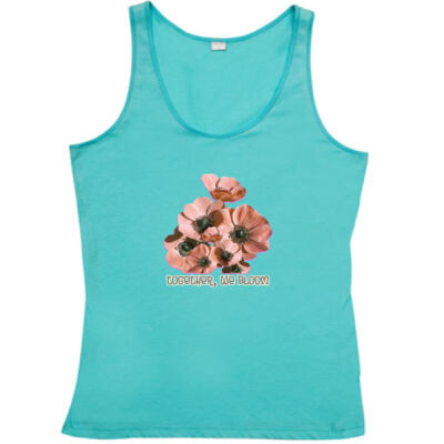 Together, We Bloom – Poppy Flower Apparel  - Womens American Style Singlet Thumbnail