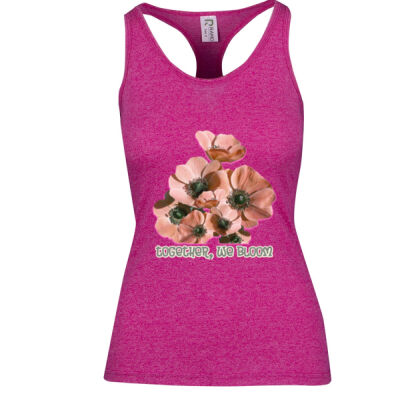 Together, We Bloom – Poppy Flower Apparel  - Womens Greatness Athletic T-back Singlet Thumbnail