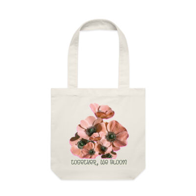 Together, We Bloom – Poppy Flower Apparel  - Basic Tote Thumbnail