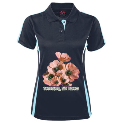 Together, We Bloom – Poppy Flower Apparel  - Podium Ladies Cool Polo Thumbnail