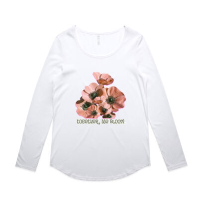 Together, We Bloom – Poppy Flower Apparel  - Wo's Mali L/S Tee Thumbnail
