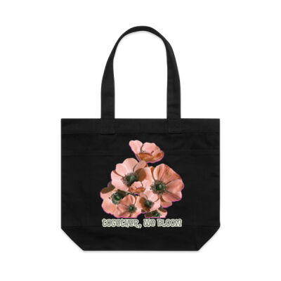 Together, We Bloom – Poppy Flower Apparel  - Pocket Tote Bag Thumbnail