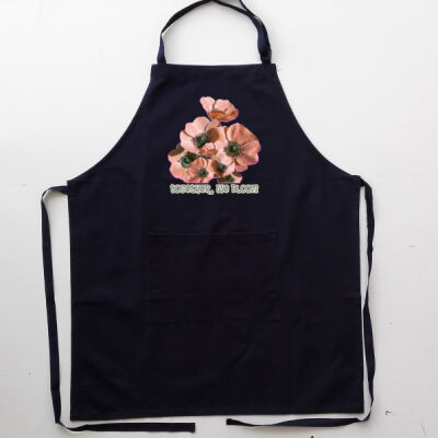 Together, We Bloom – Poppy Flower Apparel  - Cotton Drill Full Bib Apron - With Pocket Thumbnail