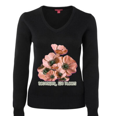 Together, We Bloom – Poppy Flower Apparel  - Ladies Knitted Jumper Thumbnail