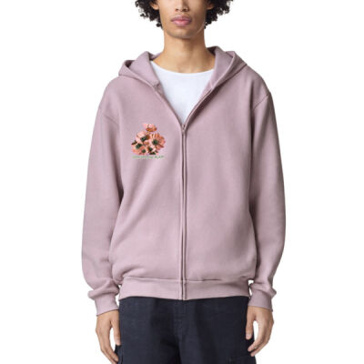 Together, We Bloom – Poppy Flower Apparel  - Classic-Fit Full Zip-up Hoodie Thumbnail
