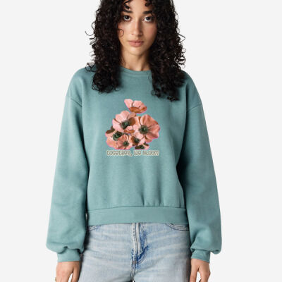 Together, We Bloom – Poppy Flower Apparel  - Women's Classic Crewneck Sweatshirt Thumbnail