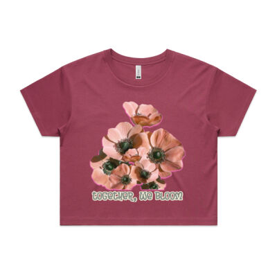 Together, We Bloom – Poppy Flower Apparel  - BYO (Bring Your Own) - Crop Tee Thumbnail