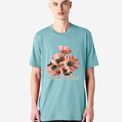 Together, We Bloom – Poppy Flower Apparel  - CVC Unisex T-Shirt Thumbnail