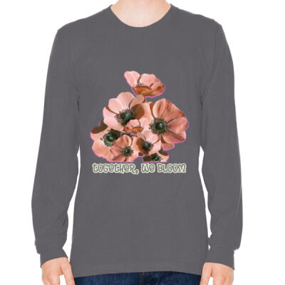 Together, We Bloom – Poppy Flower Apparel  - Fine Jersey Unisex Long Sleeve T-Shirt Thumbnail