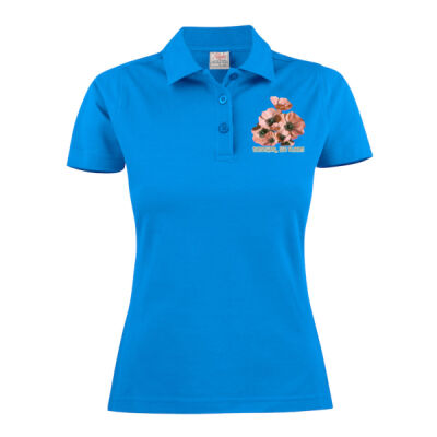 Together, We Bloom – Poppy Flower Apparel  - Surf Women's Cotton Polo Thumbnail