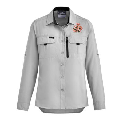 Together, We Bloom – Poppy Flower Apparel  -  Womens Outdoor Long Sleeve Shirt Thumbnail