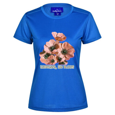 Together, We Bloom – Poppy Flower Apparel  - Rapidcool Ultra Light Tee Shirt Ladies Thumbnail