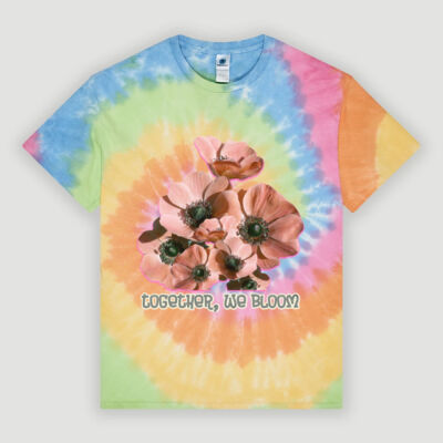 Together, We Bloom – Poppy Flower Apparel  - Tie Dye Adult T-Shirt Thumbnail