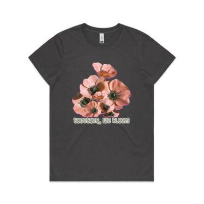 Together, We Bloom – Poppy Flower Apparel  - Faded Tee Thumbnail