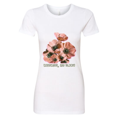 Together, We Bloom – Poppy Flower Apparel  - Ladies CVC Crew Thumbnail
