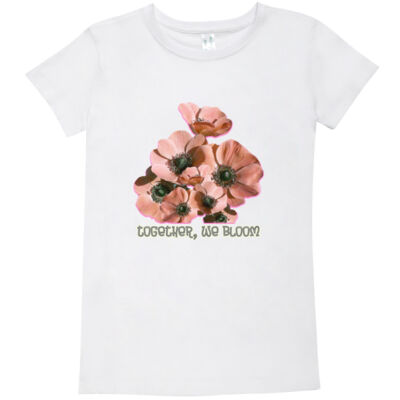 Together, We Bloom – Poppy Flower Apparel  - Ladies Modern Fit Tee Thumbnail