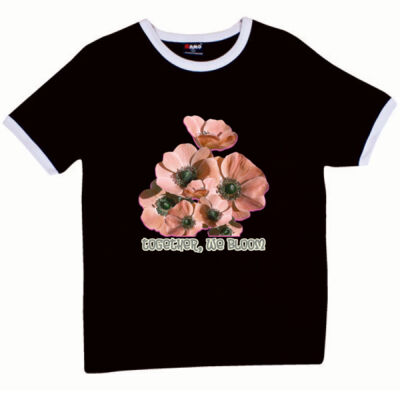 Together, We Bloom – Poppy Flower Apparel  - Ringer Unisex Tee Thumbnail