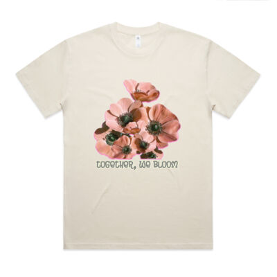 Together, We Bloom – Poppy Flower Apparel  - Block Oversized Tee Thumbnail