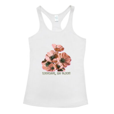 Together, We Bloom – Poppy Flower Apparel  - T-back Singlet Thumbnail