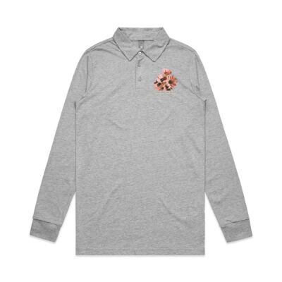 Together, We Bloom – Poppy Flower Apparel  - Long Sleeve Chad Polo Thumbnail