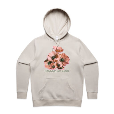 Together, We Bloom – Poppy Flower Apparel  - Women's Stencil Hoodie Thumbnail