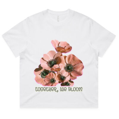 Together, We Bloom – Poppy Flower Apparel  - Wo's Box Tee Thumbnail