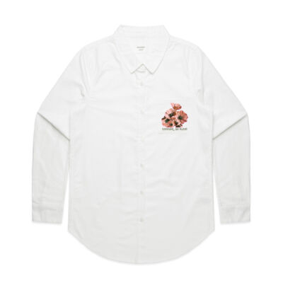 Together, We Bloom – Poppy Flower Apparel  - Womens Oxford Shirt Thumbnail