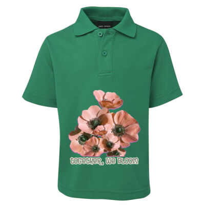 Together, We Bloom – Poppy Flower Apparel  - Kids 210 Polo Thumbnail