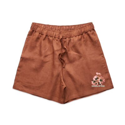 Together, We Bloom – Poppy Flower Apparel  - Wo's Linen Shorts Thumbnail