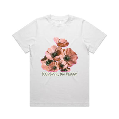 Together, We Bloom – Poppy Flower Apparel  - Wo's Heavy Tee Thumbnail