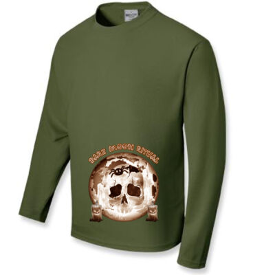 Dark Moon Ritual Skull & Candle Tee - Unisex Adults Sun Smart Long Sleeve Tee Shirt Thumbnail