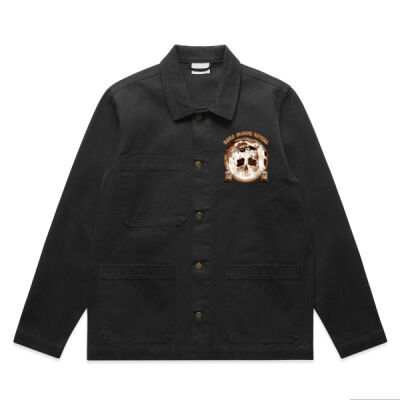 Dark Moon Ritual Skull & Candle Tee - Canvas Chore Jacket Thumbnail