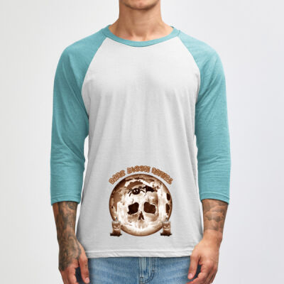 Dark Moon Ritual Skull & Candle Tee - Unisex Classic Raglan T-Shirt Thumbnail