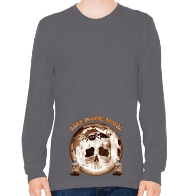 Dark Moon Ritual Skull & Candle Tee - Fine Jersey Unisex Long Sleeve T-Shirt Thumbnail