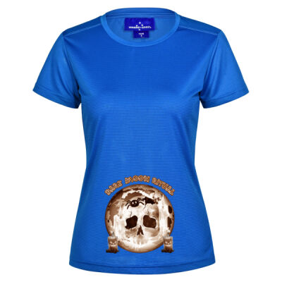 Dark Moon Ritual Skull & Candle Tee - Rapidcool Ultra Light Tee Shirt Ladies Thumbnail