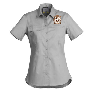 Dark Moon Ritual Skull & Candle Tee - Womens Lightweight Tradie Short Sleeve Shirt Thumbnail