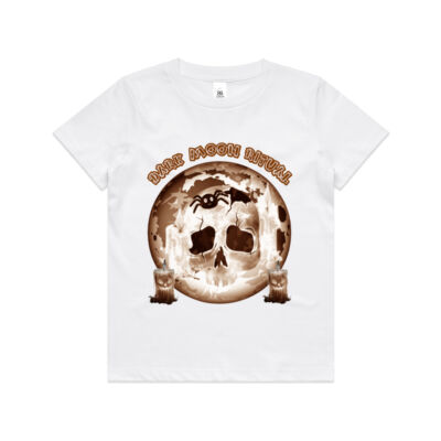 Dark Moon Ritual Skull & Candle Tee - Kids Tee Thumbnail