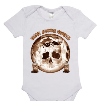 Dark Moon Ritual Skull & Candle Tee - Baby Short Sleeve Romper Thumbnail