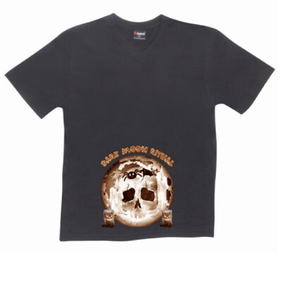 Dark Moon Ritual Skull & Candle Tee - Mens V-Neck Tee Thumbnail