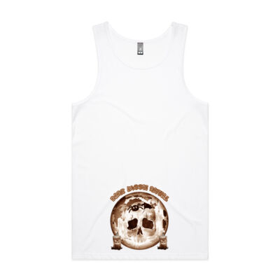 Dark Moon Ritual Skull & Candle Tee - Lowdown Singlet  Thumbnail